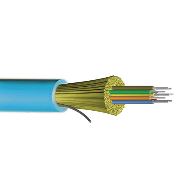 CableChum® offers Corning Clear Curve OM3 50 Micron 24-Fiber Multi-Mode I/O AFL OFNR - Aqua