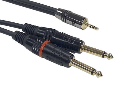 CableChum® offers PREMIUM 3.5mm Male to 2 x 1/4 inch TS Male Audio Cable FT4