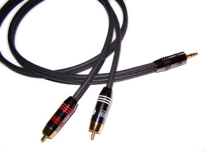 3.5mm Male to 2 x RCA Male Premium Audio Cable Adapters