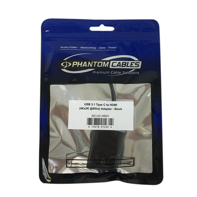 CableChum® offers the USB 3.1 Type C to HDMI (4Kx2K @60hz) Adapter - Black