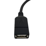 CableChum® offers this USB OTG (On-The-Go) adapter cable consists of a USB A female on one end to a USB micro B male on the other.