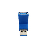 CableChum® offers the USB 3.0 A Male to A Female 90 degree Adapter - Blue