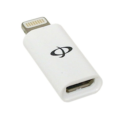 Lightning Male to Micro B Female Adapter - White