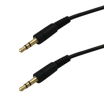 3.5mm STEREO male to 3.5mm STEREO male 28AWG FT4 - Black