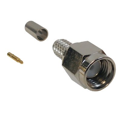 CableChum® offers the SMA Male Crimp Connector for RG58 (LMR-195) 50 Ohm