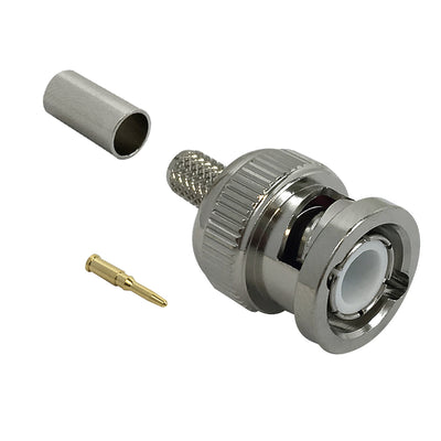 CableChum® offers the BNC Male Crimp Connector for RG58 (LMR-195) 50 Ohm