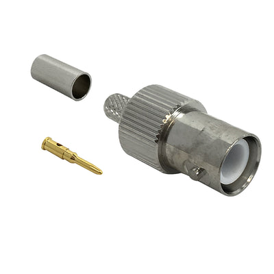 CableChum® offers the BNC Reverse Polarity Female Crimp Connector for RG58 (LMR-195) 50 Ohm