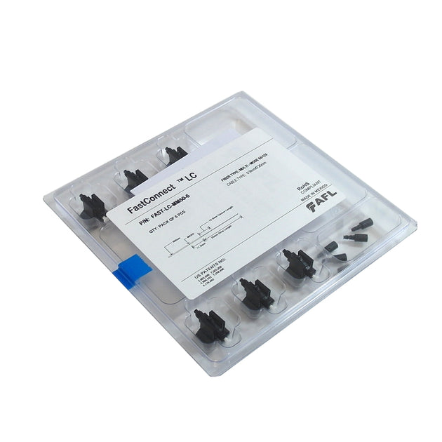CableChum® offers the FASTCONNECT LC MM OM2 Black Connector - 6 Pack
