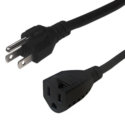 This CableChum® power cord consists of a 5-15P male on one end and a 5-15R female on the other end.