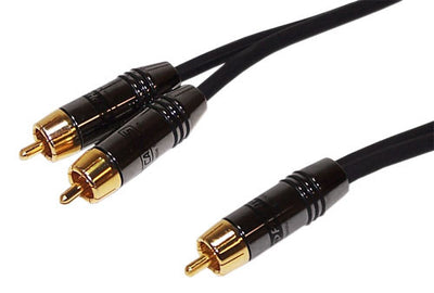 CableChum® offers Single RCA Male to 2 x RCA Male Premium Audio Cable FT4