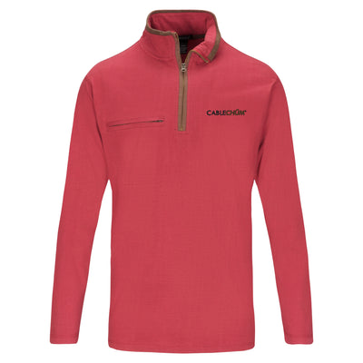 CableChum® offers River's End® Men's 'Chamois' Long Sleeve Zip Pullover - red