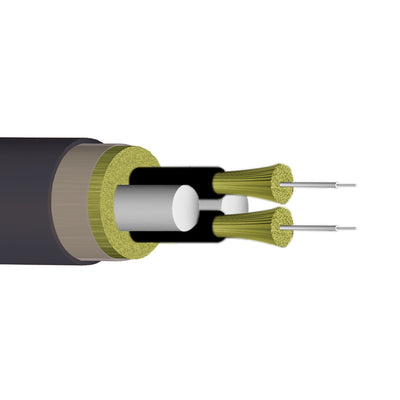 CableChum® offers Corning InfiniCor 62.5 Micron 2- Fiber Multi-mode (OM1) I/O Ruggedized Breakout AFL - Black