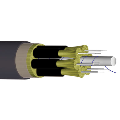 CableChum® offers Corning Clear Curve 50 Micron 6-Fiber Multi-mode (OM2) I/O Ruggedized Breakout AFL - Black