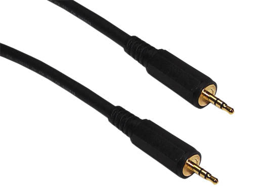 2.5mm stereo male to 2.5mm male Premium 24AWG FT4 - Black