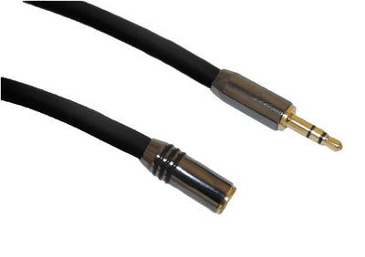 CableChum® offers PREMIUM 3.5mm Stereo Male To 3.5mm Stereo Female Cable 24AWG FT4 - Black