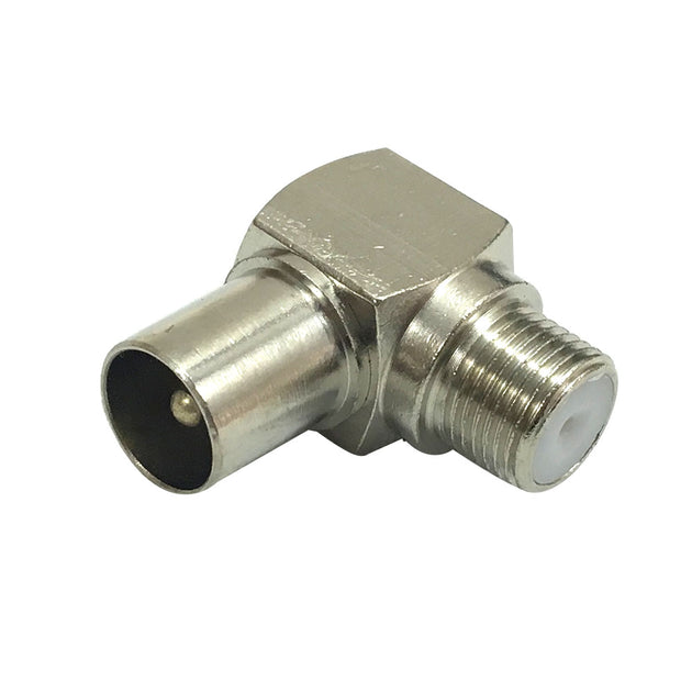 CableChum® offers the F-Type Male to F-Type Female - Right Angle Adapter