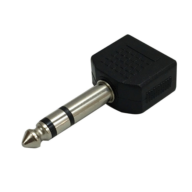 1/4 Inch Stereo Male to 2 x 3.5mm Stereo Female Adapter
