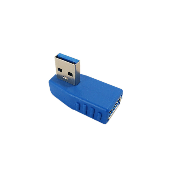 CableChum® offers the USB 3.0 Right Angle A Male to A Female Adapter - Blue