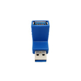 CableChum® offers the USB 3.0 A Male to A Female 90 degree Adapter - Blue