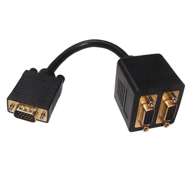 CableChum® offers the VGA Male to 2x VGA Female Block Splitter Cable
