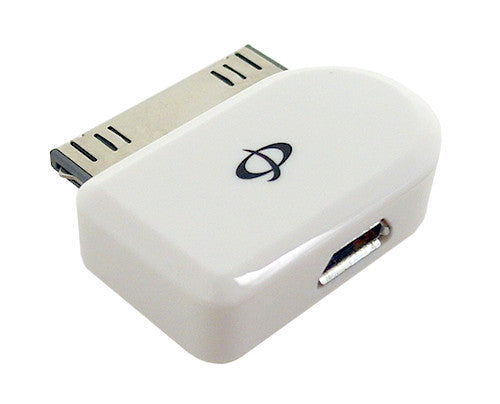 30-pin Male to Micro B Female Adapter - White