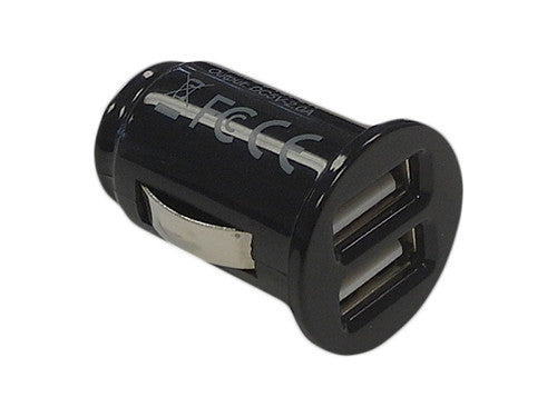 USB A female to DC car charger adapter (5V/2A) - Black