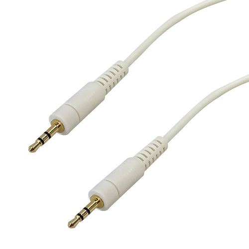 2.5mm stereo male to 2.5mm male 28AWG FT4 - White
