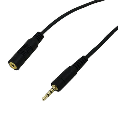 2.5mm 4C male to 2.5mm 4C female 28AWG FT4 - Black