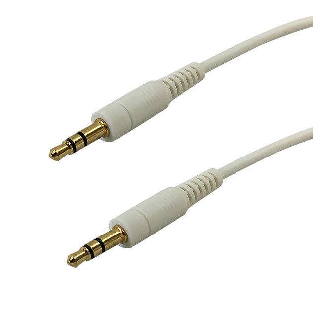 3.5mm STEREO male to 3.5mm STEREO male 28AWG FT4 - White