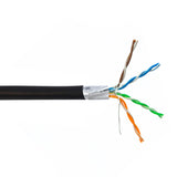CableChum® offers the CAT5E - 4 Pair 350MHz Solid Shielded (STP) FT4/CMR Bulk Cable - black