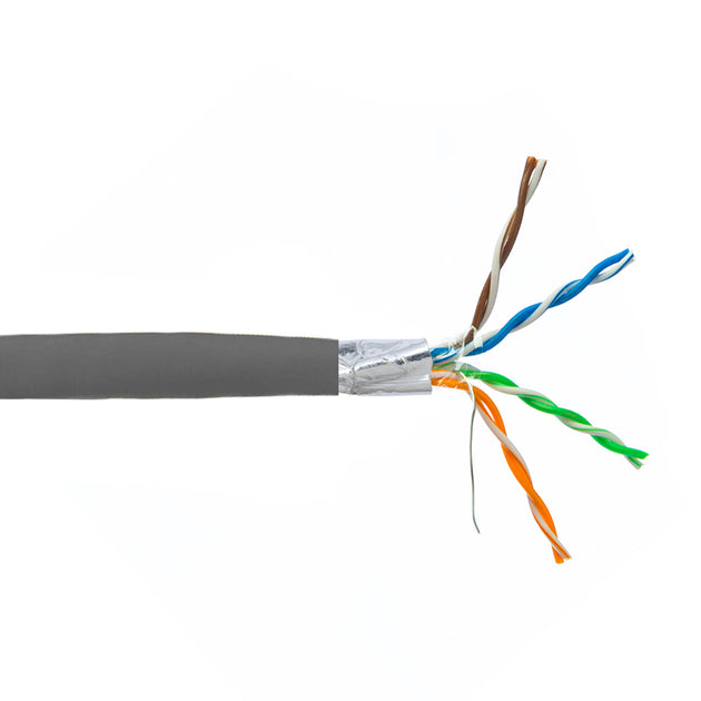 CableChum® offers the CAT5E - 4 Pair 350MHz Solid Shielded (STP) FT4/CMR Bulk Cable - grey