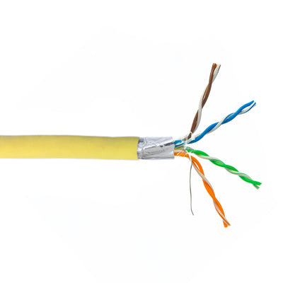 CableChum® offers the CAT5E - 4 Pair 350MHz Solid Shielded (STP) FT4/CMR Bulk Cable - yellow