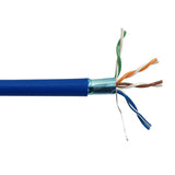CableChum® offers CAT5E - 4 Pair 350MHz Solid (STP) FT6-CMP Bulk Cable - blue