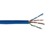 CableChum® offers CAT5E 4 Pair 350MHz Solid UTP FT6-CMP Bulk Cable - blue