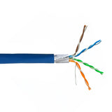 CableChum® offers CAT5E - 4 Pair 350MHz Stranded Shielded (STP) FT4-CMR Bulk Cable - blue