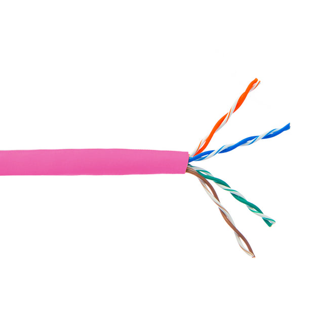 CableChum® offers CAT5E - 4 Pair 350MHz Stranded UTP FT4-CMR Bulk Cable - pink