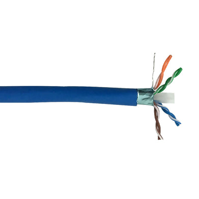 CableChum® offers CAT6A - 4 Pair 10gig Solid FTP FT4-CMR Bulk Cable - blue