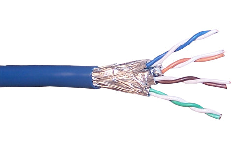 CableChum® offers CAT6A - 4 Pair Stranded (SSTP) FT4-CMR Bulk Cable - blue