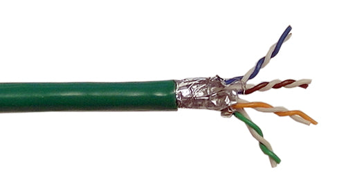 CableChum® offers CAT6A - 4 Pair Stranded (SSTP) FT4-CMR Bulk Cable - green