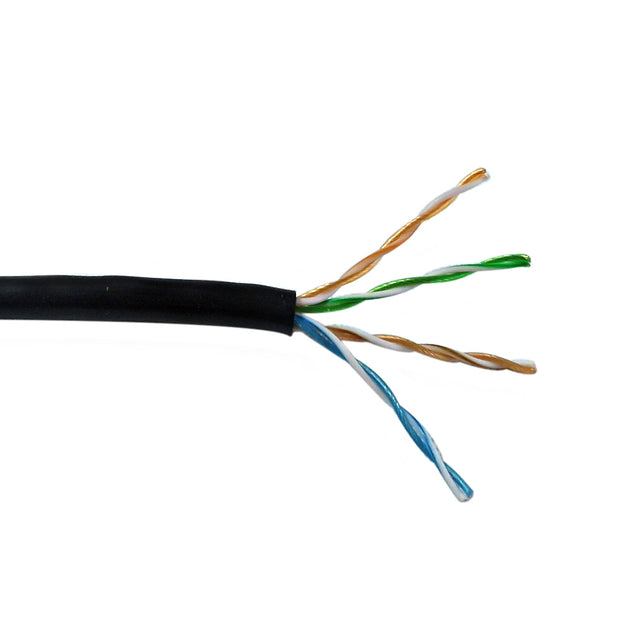 CableChum® offers CAT6A - 4 Pair 10Gig UTP stranded 28AWG ultra-thin bulk cable FT4 - black
