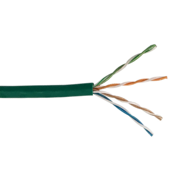 CableChum® offers CAT6A - 4 Pair 10Gig UTP stranded 28AWG ultra-thin bulk cable FT4  - green