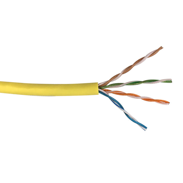 CableChum® offers CAT6A - 4 Pair 10Gig UTP stranded 28AWG ultra-thin bulk cable FT4 - yellow