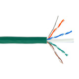 CableChum® offers CAT6 - 4 Pair 550MHz Solid UTP FT4-CMR Bulk Cable - green