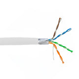 CableChum® offers CAT6 - 4 Pair 550MHz Solid Shielded (STP) FT4-CMR Bulk Cable - white