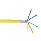 CableChum® offers CAT6 - 4 Pair 550MHz Solid Shielded (STP) FT4-CMR Bulk Cable - yellow