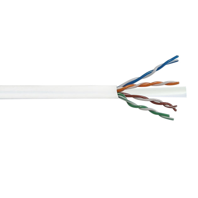 CableChum® offers CAT6 - 4 Pair 550MHz Solid UTP FT6/CMP Bulk Cable - white