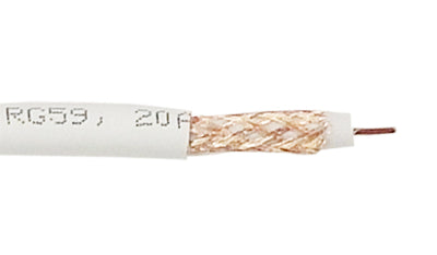 RG59 BC 20AWG bulk cable, 95% BC braid CMP