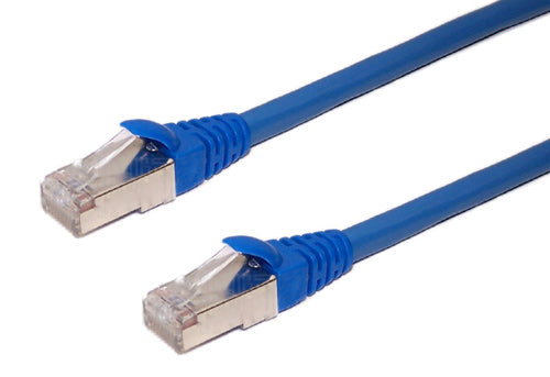 RJ45 Cat5e solid shielded patch cable - BLUE