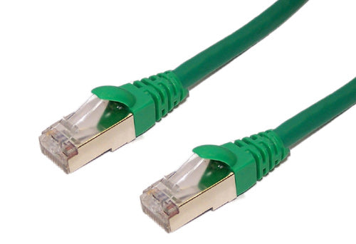 RJ45 Cat5e solid shielded patch cable - GREEN