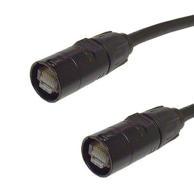 CableChum® offers RJ45 Shielded Cat6A SFTP EtherCon® Heavy Duty AV Pro Cable - Black